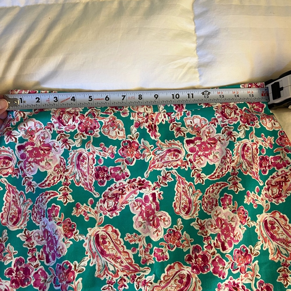 J. Crew Teal and Pink Floral Pencil Skirt - Picture 5 of 5